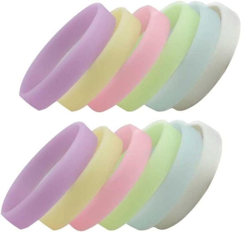 12Pcs Silicone Wristbands Party Bracelets for Festivals Sports School Events and Carnival Celebrations