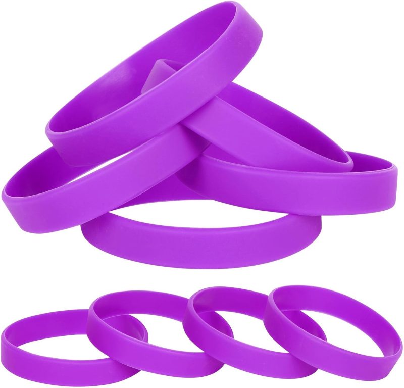 Silicone Elastic Wristbands Blank Rubber Wrist Bands Bracelets Sports Bulk for Men Women
