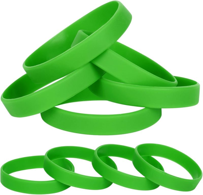 Silicone Elastic Wristbands Blank Rubber Wrist Bands Bracelets Sports Bulk for Men Women