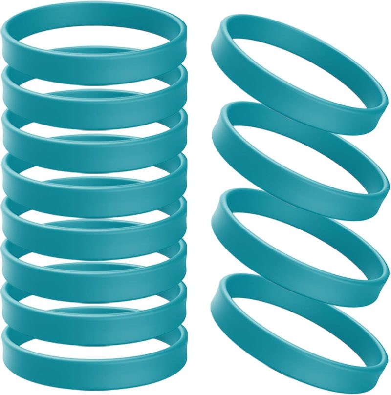 Wholesale Rubber Bracelets Solid Color Silicone Wristbands Blank Stretch Silicone Wristbands Colorful Rubber Bracelets for Women Men Gifts