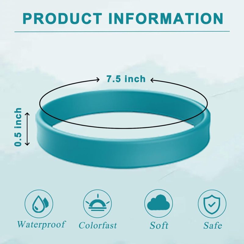 Wholesale Rubber Bracelets Solid Color Silicone Wristbands Blank Stretch Silicone Wristbands Colorful Rubber Bracelets for Women Men Gifts - Image 2