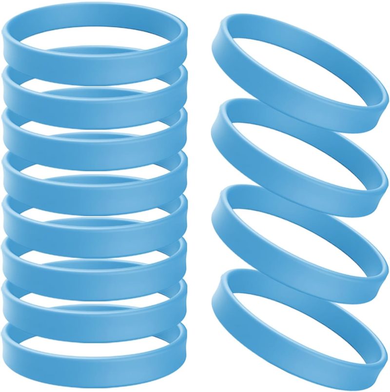 Wholesale Rubber Bracelets Solid Color Silicone Wristbands Blank Stretch Silicone Wristbands Colorful Rubber Bracelets for Women Men Gifts