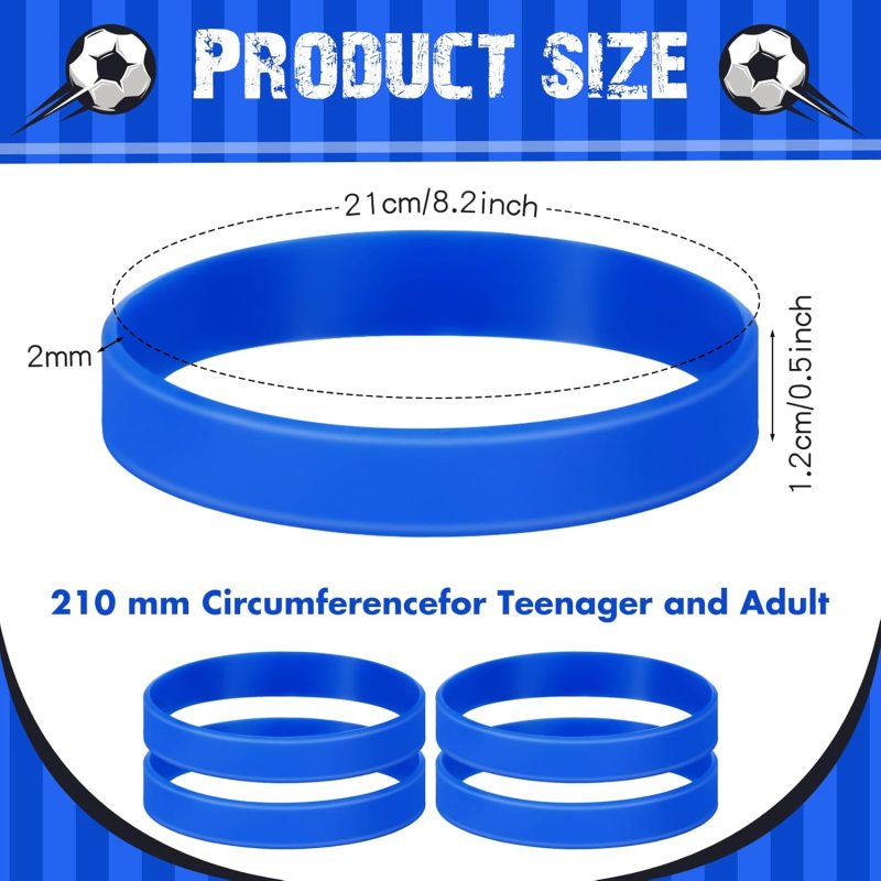 100 Pcs Solid Color Rubber Wristbands Rubber Bracelets Silicone Wristbands Sports Bracelets Bulk Adult Wrist Bands for Event Women Men Party Decorations - Image 2